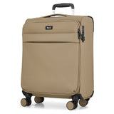 Rock luggage set 2 piece softside cabin and holdall beige - British product