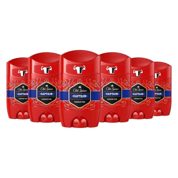 Old Spice Captain deodorant stick 6x50ml - British product