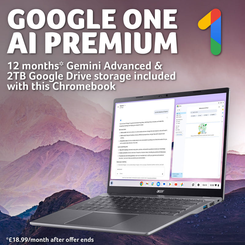 Acer Chromebook Plus 514 i5 8GB 14 inch, imported from the UK