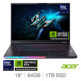 Acer Predator Helios 18 AI gaming laptop 18 inch (British brand)