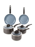 Tower TruStone grey 3-piece saucepan set (British brand)