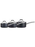Tower TruStone grey 3-piece saucepan set (British brand)