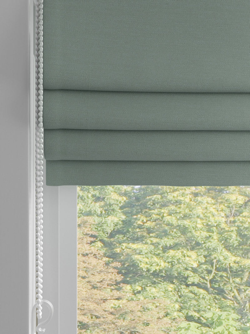 Roman blinds duck egg blue cotton made to measure (British brand)