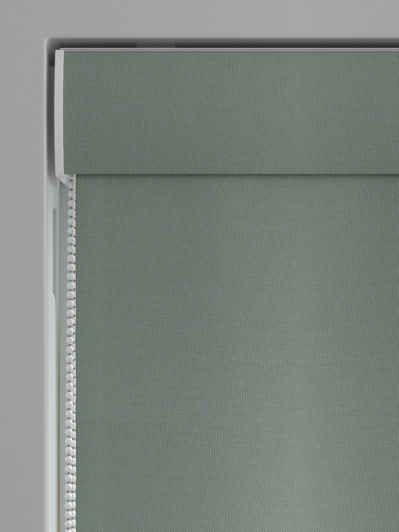Roman blinds duck egg blue cotton made to measure (British brand)