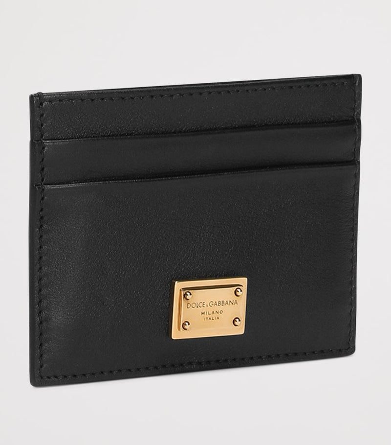 Dolce&Gabbana leather card holder logo plaque (British brand)