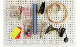 Argos Cathedral Peg Board 76 x 56 cm 12 Hooks White Wall-Mounted Storage Pegboard- Buy online at McGrocer