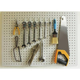 Cathedral white pegboard 76x56cm with 12 hooks (British brand)