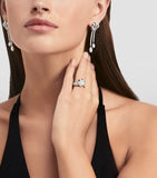 Graff white gold diamond bow earrings (British brand)