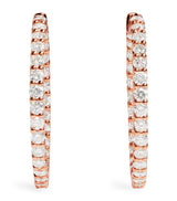 Harrods Harrods Rose Gold and Diamond Hoop Earrings (2.00ctw)- Buy online at McGrocer