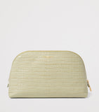 Aspinal of London croc-embossed leather classic wash bag - British product