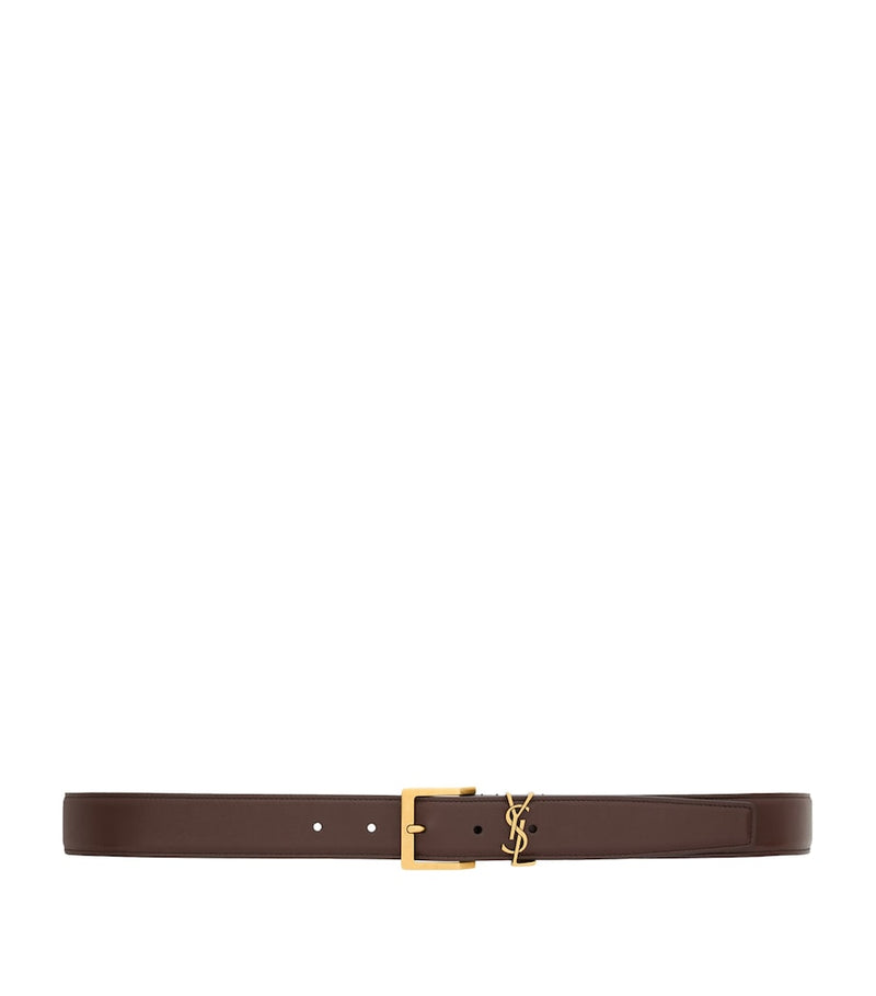 Saint Laurent Cassandre calfskin belt 3cm - British product