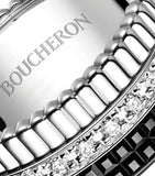 Boucheron Quatre Black ring 18-karat white gold with diamonds - British product