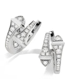 MARLI New York Cleo huggie earrings white gold and diamonds, imported from the UK
