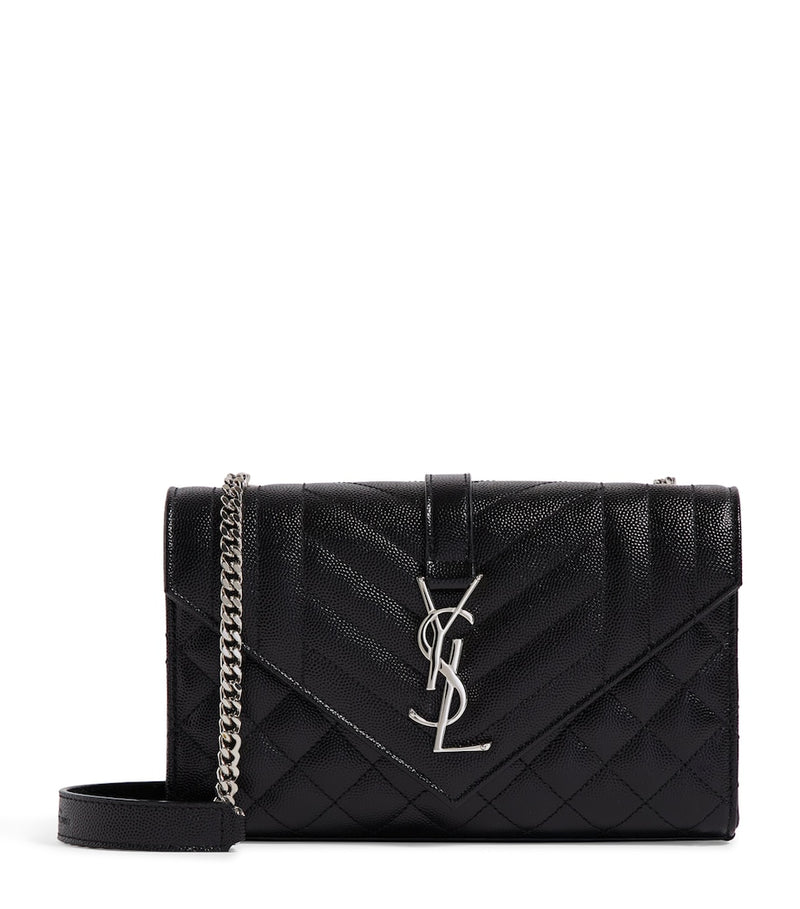 Saint Laurent Small Envelope Matelassé shoulder bag, imported from the UK