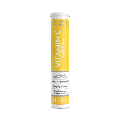 Holland & Barrett The Vegan Wellness Co. High Strength 1,000mg Vitamin C Lemon Flavour Effervescent Tablets 20- Buy online at McGrocer