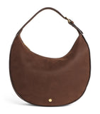 Harrods large suede crescent shoulder bag, imported from the UK