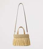 Jimmy Choo mini beach tote bag with raffia tassels, UK version