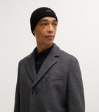 BOSS virgin wool logo-badge beanie, imported from the UK