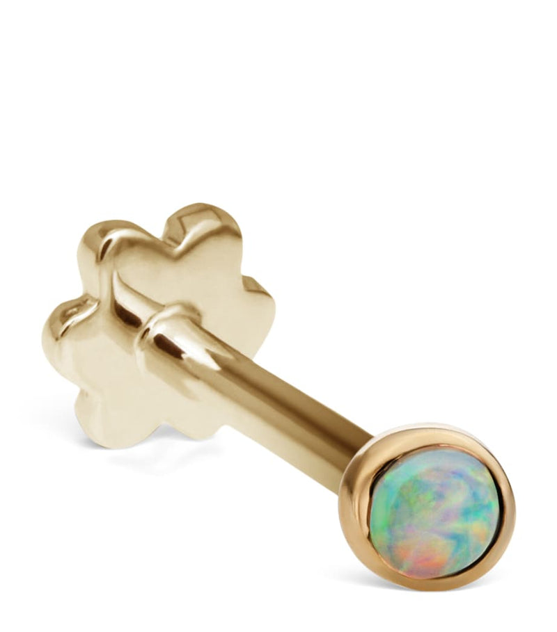 Maria Tash opal threaded stud earring 2mm (British brand)
