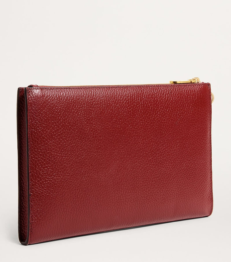 Harrods medium pebbled leather pouch - British product