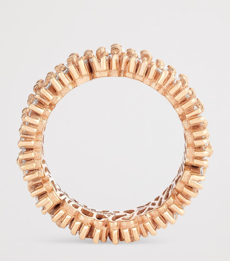 Suzanne Kalan double stack eternity ring in rose gold - British product