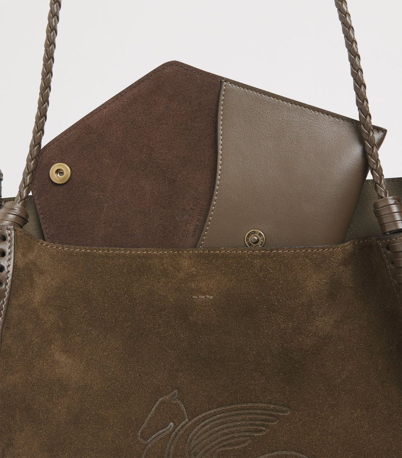 Etro medium suede Libra shoulder bag, imported from the UK