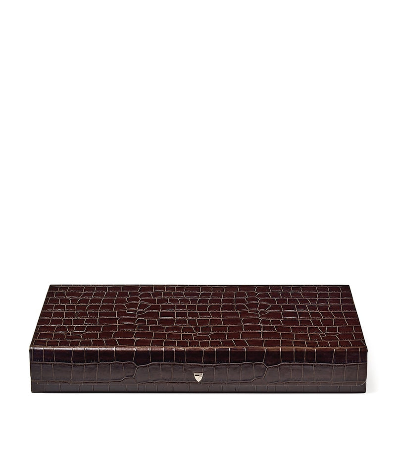 Aspinal of London leather backgammon set - British product