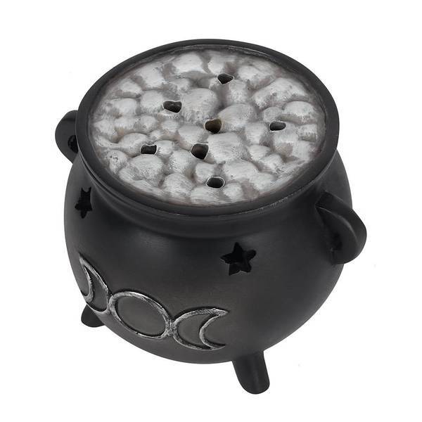 Something Different Triple Moon Cauldron Incense Burner Resin (British brand)