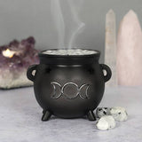 Something Different Triple Moon Cauldron Incense Burner Resin (British brand)
