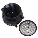 Something Different Triple Moon Cauldron Incense Burner Resin (British brand)