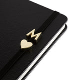 Moleskine gold-plated F notebook charm, imported from the UK
