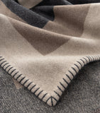 Begg x Co lambswool-cashmere Valatzu Josef blanket 137cm x 180cm - British product