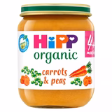 HiPP Organic Carrots & Peas Baby Food Jar 4+ Months 125g - McGrocer