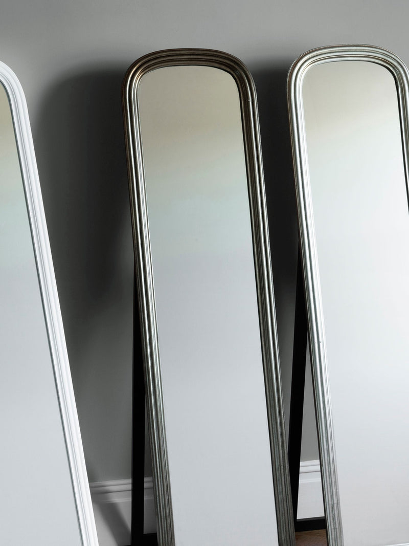 Gallery Home brass cheval mirror 160cm height, UK version