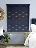 Sara Miller navy dragonfly roller blind, UK version