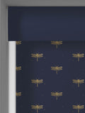 Sara Miller navy dragonfly roller blind, UK version