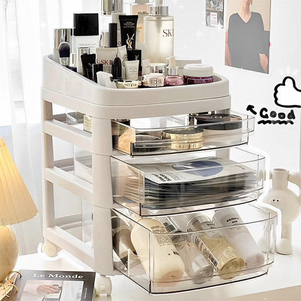 Livingandhome Cosmetic Storage Organizer White 42cm , UK version