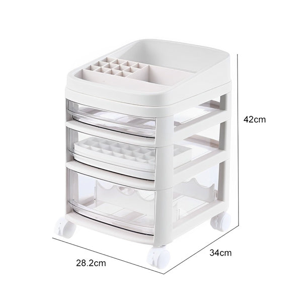 Livingandhome Cosmetic Storage Organizer White 42cm , UK version