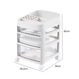 Livingandhome Cosmetic Storage Organizer White 42cm , UK version