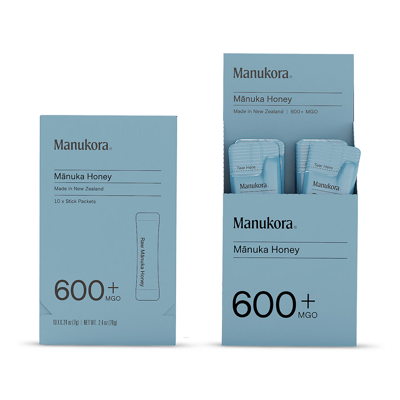 Manukora manuka honey sticks 600+ MGO 10 sachets (British brand)