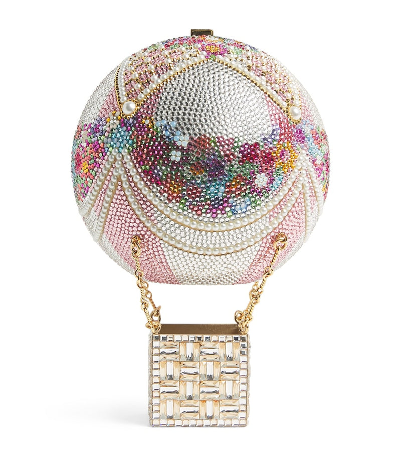 Judith Leiber hot air balloon clutch bag with crystals - British product