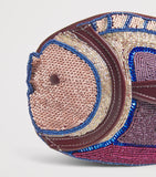 STAUD beaded Pesce clutch bag (British brand)