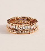 Harrods Suzanne Kalan Rose Gold and Diamond Classic Short Stack Eternity Ring- Buy online at McGrocer