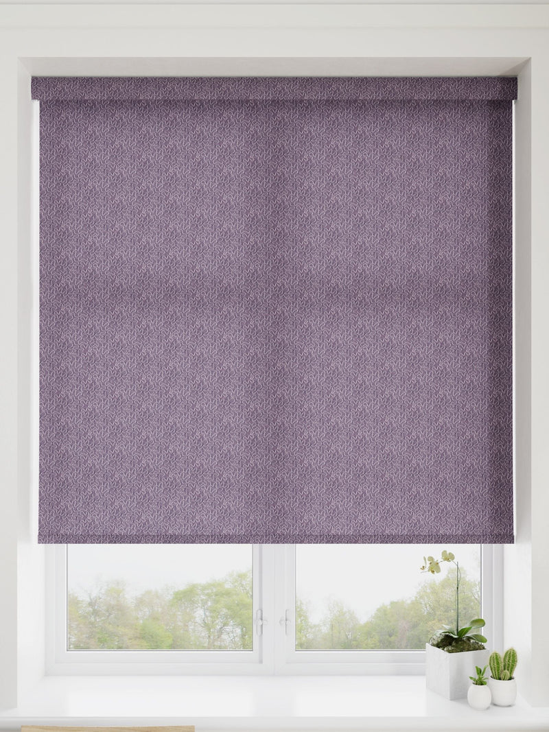 African Violet Purple Squiggle roller blind (British brand)