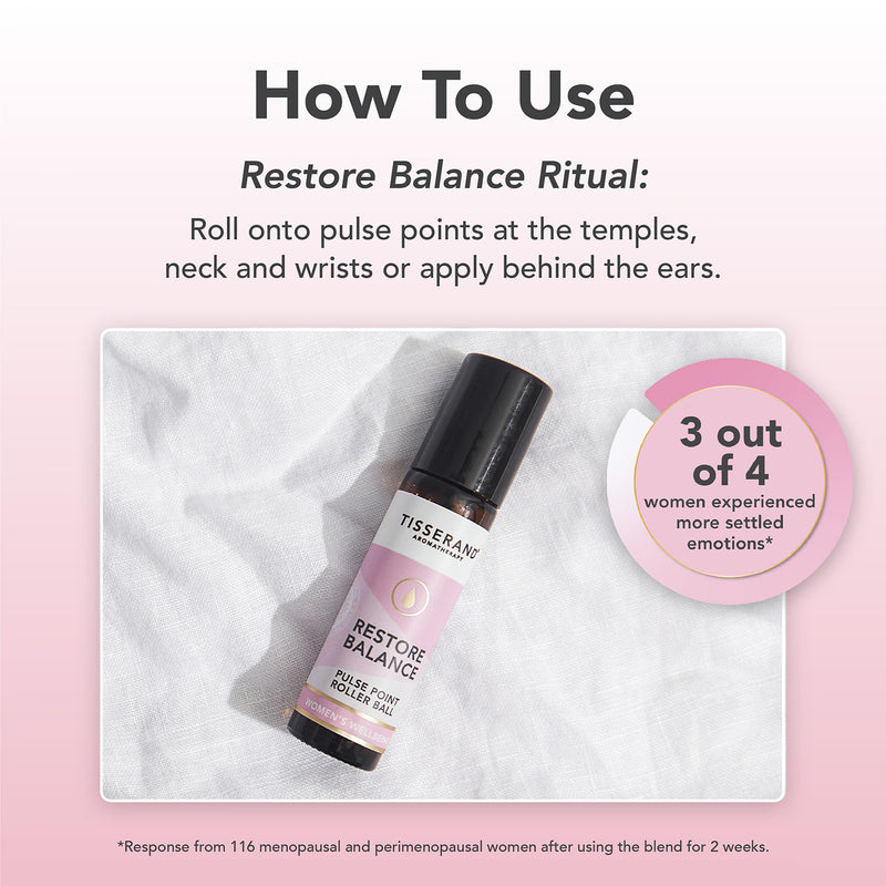 Tisserand Restore Balance essential oil roller 10ml (British brand)