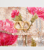 Valentino Garavani silk sequined DeVain shoulder bag, UK version