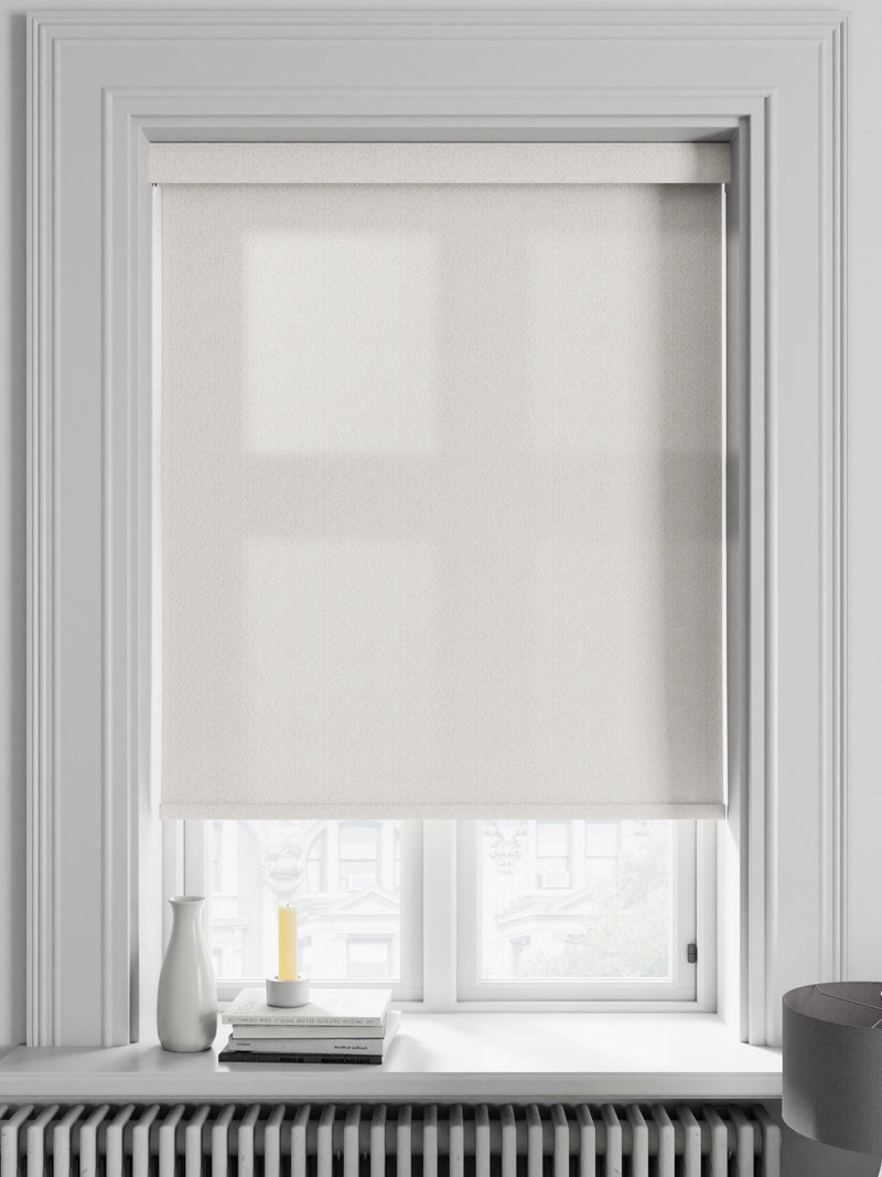 Cream squiggle roller blind made to measure - British product