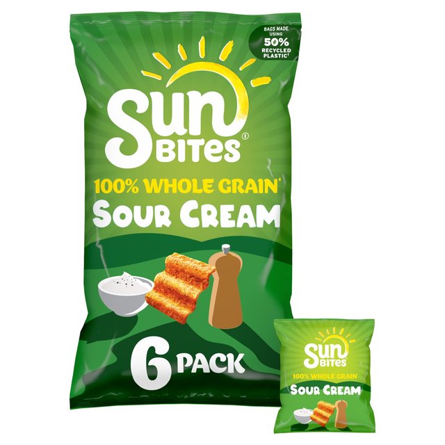 SunBites Sour Cream & Pepper Multigrain Multipack Snacks   6 per pack GOODS M&S