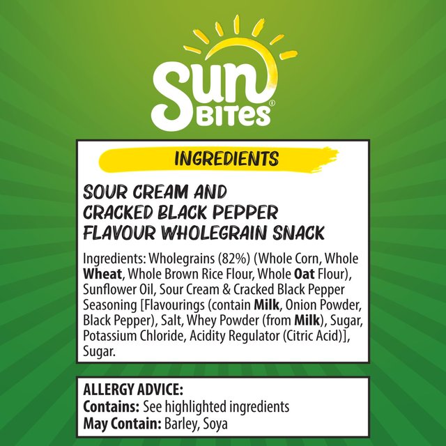 SunBites Sour Cream & Pepper Multigrain Multipack Snacks   6 per pack GOODS M&S