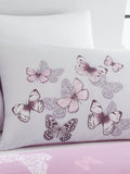 Catherine Lansfield Purple Scatter Butterfly Duvet Cover and Pillowcase Set